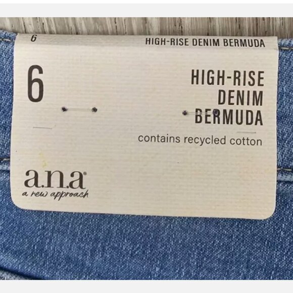 a.n.a Womens High Rise 9" Inseam Denim Short Size 6 - Picture 5 of 5